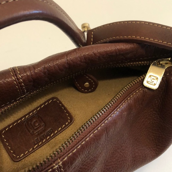 🔵LC LEATHER DARK RUST SMALL SHOULDER BAG - Picture 4 of 9